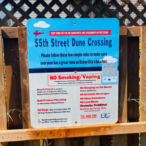 55th Street - Dune Crossing / Beach Access Sign