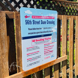 56th Street - Dune Crossing / Beach Access Sign