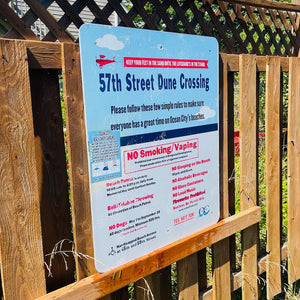 57th Street - Dune Crossing / Beach Access Sign