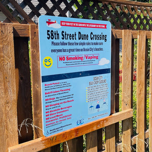 58th Street - Dune Crossing / Beach Access Sign