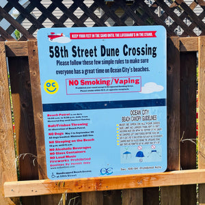 58th Street - Dune Crossing / Beach Access Sign