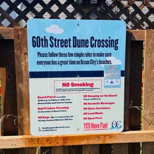 60th Street - Dune Crossing / Beach Access Sign