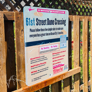61st Street - Dune Crossing / Beach Access Sign