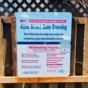 62nd Street - Dune Crossing / Beach Access Sign