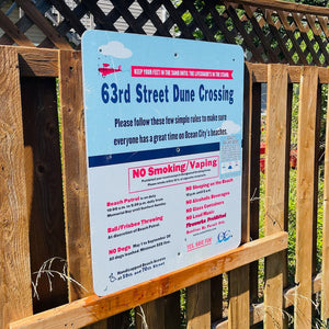 63rd Street - Dune Crossing / Beach Access Sign
