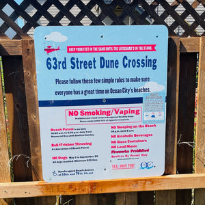 63rd Street - Dune Crossing / Beach Access Sign