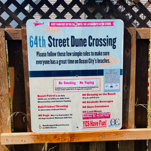 64th Street - Dune Crossing / Beach Access Sign