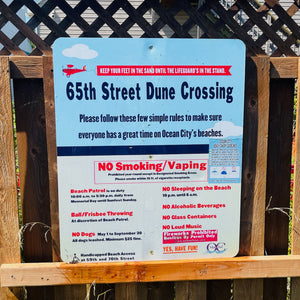 65th Street - Dune Crossing / Beach Access Sign