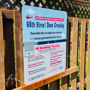 68th Street - Dune Crossing / Beach Access Sign