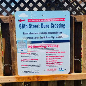 68th Street - Dune Crossing / Beach Access Sign