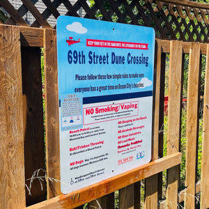 69th Street - Dune Crossing / Beach Access Sign