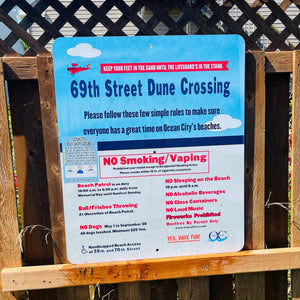 69th Street - Dune Crossing / Beach Access Sign