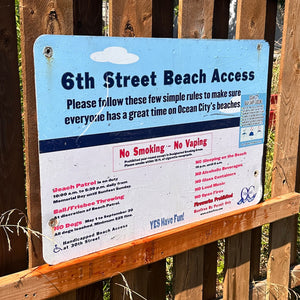 6th Street - Dune Crossing / Beach Access Sign