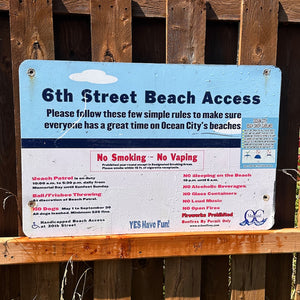 6th Street - Dune Crossing / Beach Access Sign