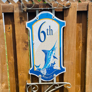 6th Street - Boardwalk Street Number Sign