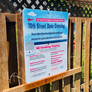 70th Street - Dune Crossing / Beach Access Sign