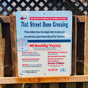 71st Street - Dune Crossing / Beach Access Sign