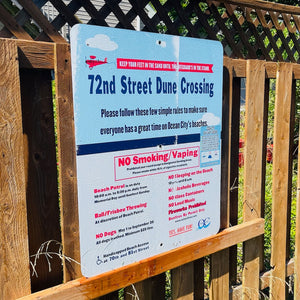 72nd Street - Dune Crossing / Beach Access Sign
