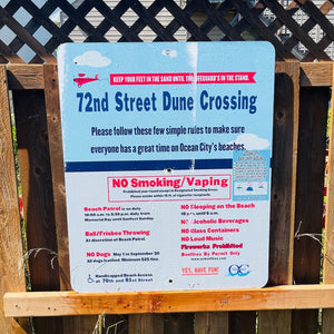 72nd Street - Dune Crossing / Beach Access Sign