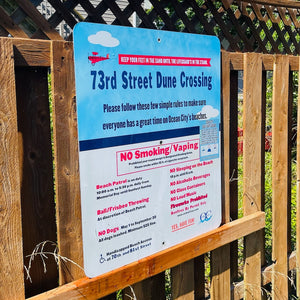 73rd Street - Dune Crossing / Beach Access Sign