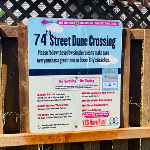 74th Street - Dune Crossing / Beach Access Sign