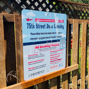 75th Street - Dune Crossing / Beach Access Sign