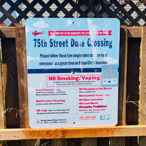 75th Street - Dune Crossing / Beach Access Sign