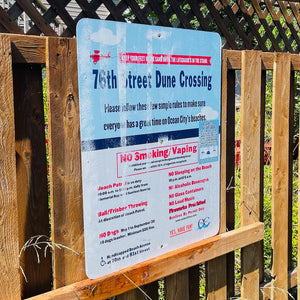 76th Street - Dune Crossing / Beach Access Sign