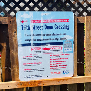 76th Street - Dune Crossing / Beach Access Sign