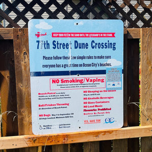 77th Street - Dune Crossing / Beach Access Sign