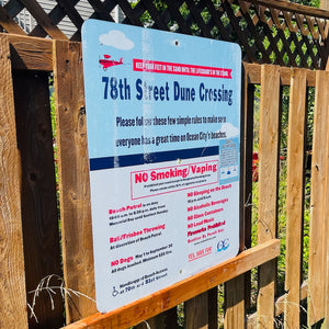 78th Street - Dune Crossing / Beach Access Sign