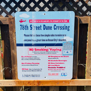 78th Street - Dune Crossing / Beach Access Sign
