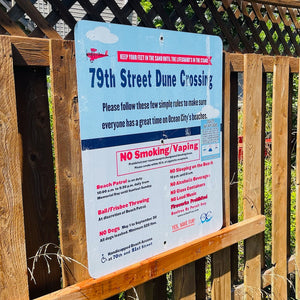 79th Street - Dune Crossing / Beach Access Sign