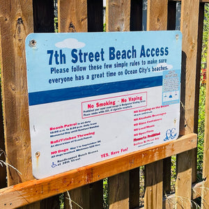7th Street - Dune Crossing / Beach Access Sign
