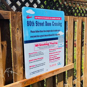 80th Street - Dune Crossing / Beach Access Sign