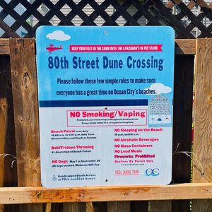 80th Street - Dune Crossing / Beach Access Sign