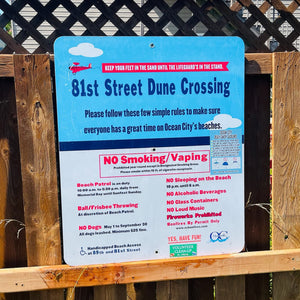 81st Street - Dune Crossing / Beach Access Sign