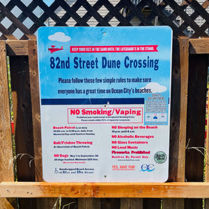 82nd Street - Dune Crossing / Beach Access Sign