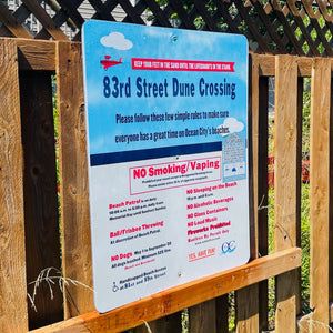 83rd Street - Dune Crossing / Beach Access Sign