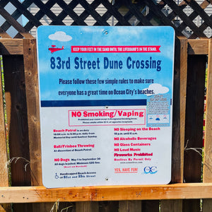 83rd Street - Dune Crossing / Beach Access Sign