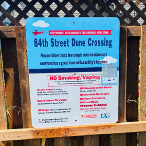 84th Street - Dune Crossing / Beach Access Sign