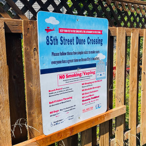 85th Street - Dune Crossing / Beach Access Sign