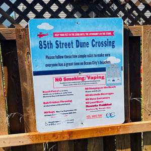 85th Street - Dune Crossing / Beach Access Sign
