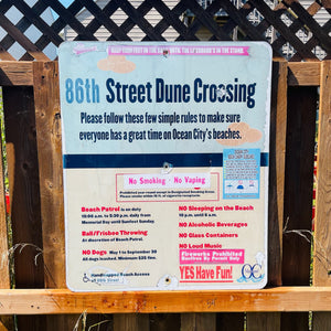 86th Street - Dune Crossing / Beach Access Sign