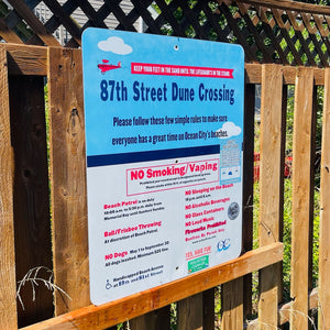 87th Street - Dune Crossing / Beach Access Sign