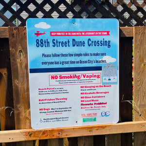 88th Street - Dune Crossing / Beach Access Sign