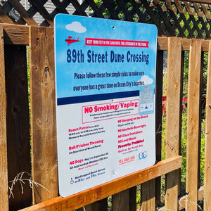 89th Street - Dune Crossing / Beach Access Sign