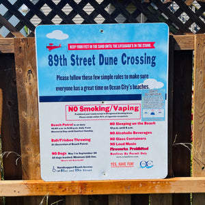 89th Street - Dune Crossing / Beach Access Sign