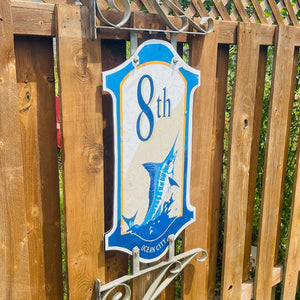 8th Street - Boardwalk Street Number Sign
