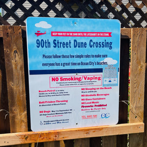 90th Street - Dune Crossing / Beach Access Sign